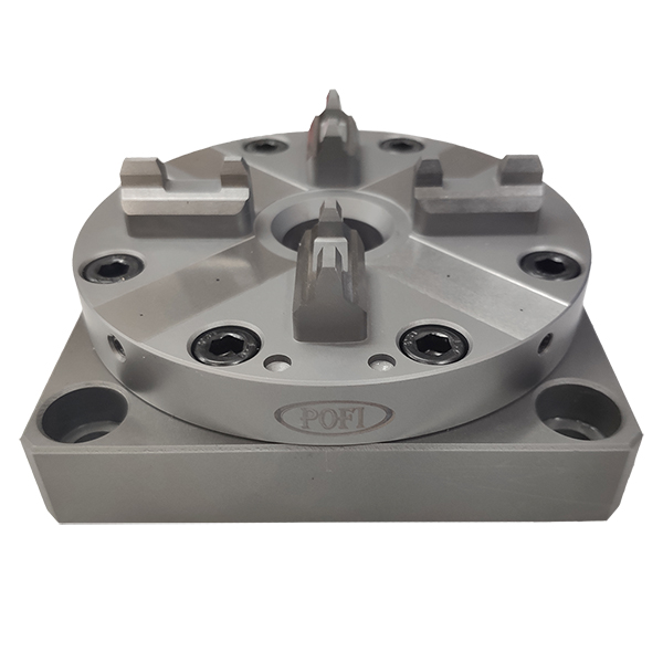 Mandril Pneumático Otimizado com Placa de Base CNC ER-035519