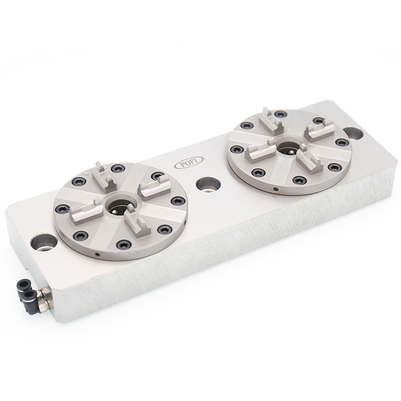 Mandril pneumático otimizado 2 em 1 com placa de base CNC ER-035519